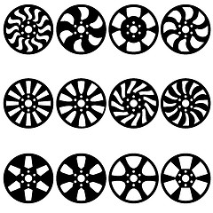 Image showing Car  alloy wheels, vector illustration