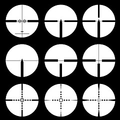 Image showing Cross hair and target set. Vector  illustration.