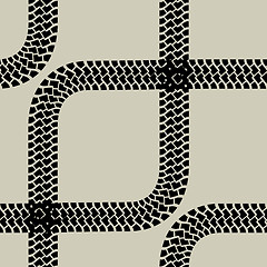 Image showing Seamless wallpaper tire tracks pattern illustration vector backg