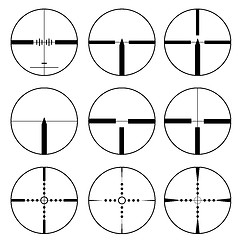 Image showing Cross hair and target set. Vector  illustration.