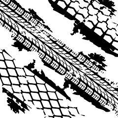 Image showing Abstract background tire prints, vector illustration