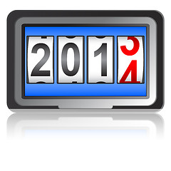 Image showing 2014 New Year counter, vector.