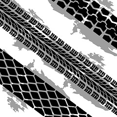 Image showing Abstract background tire prints, vector illustration