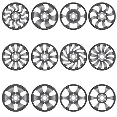 Image showing Car  alloy wheels, vector illustration