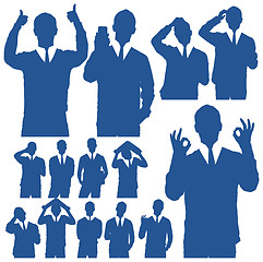 Image showing Business Man Silhouettes