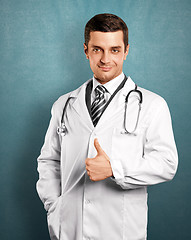 Image showing Doctor Man With Stethoscope