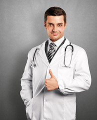 Image showing Doctor Man With Stethoscope