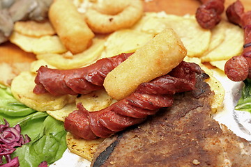 Image showing sausages and potatoes