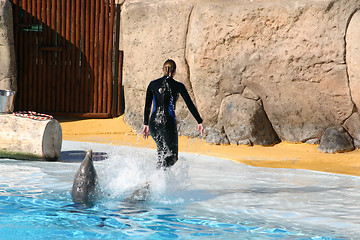 Image showing girl exiting the pool