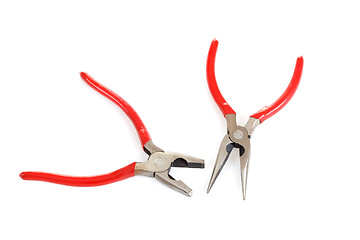 Image showing red pliers isolated on white