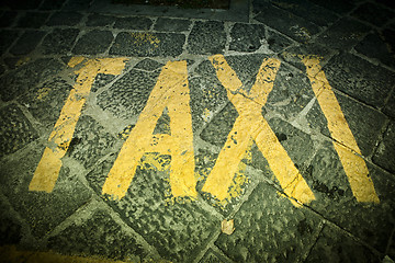 Image showing Grunge taxi text