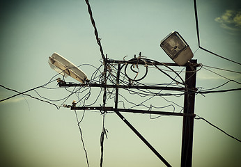 Image showing Retro electrical wires Istanbul