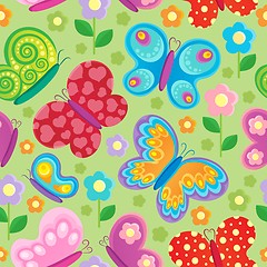 Image showing Butterfly seamless background 4