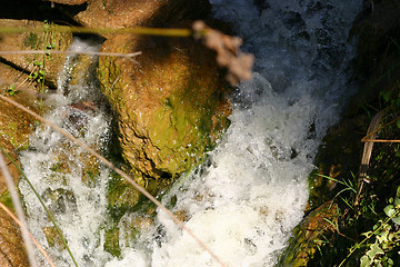 Image showing slimey rock and waterwall