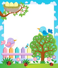 Image showing Frame with spring theme 1