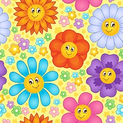 Image showing Seamless background flower topic 1