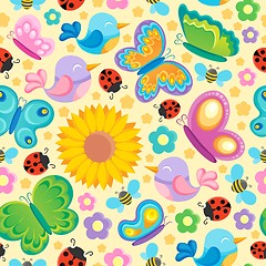 Image showing Spring theme seamless background 1