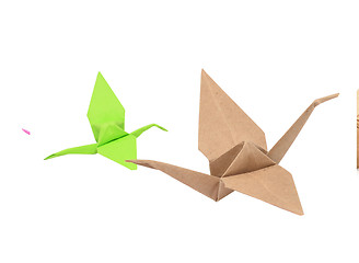 Image showing origami birds