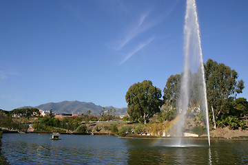 Image showing water fountain set to the right