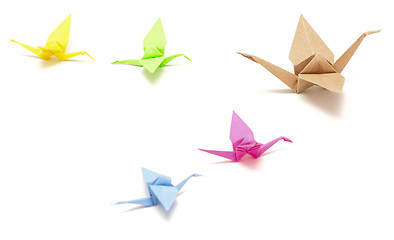 Image showing origami birds