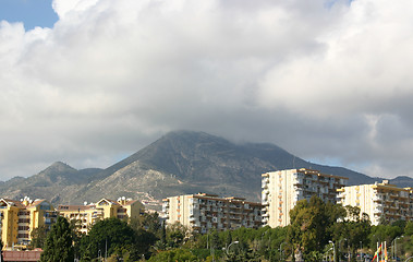 Image showing mountain and town