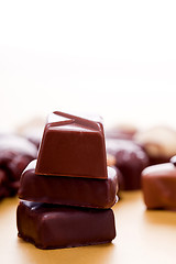 Image showing collection of different chocolate pralines truffels 