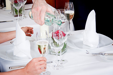 Image showing man and woman for dinner in restaurant