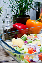 Image showing Fresh healthy Vegetables ready for cooking