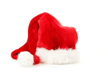 Image showing red santa hat on white background 