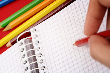 Image showing Pencil and agenda