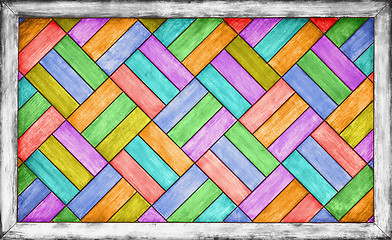 Image showing Color wooden parquet background