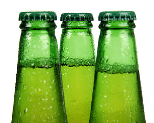 Image showing Green beer bottle