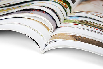 Image showing Pile of magazines 