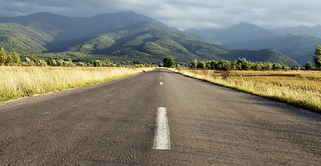 Image showing Middle of the road 