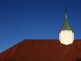 Image showing Norwegian church tower