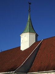 Image showing Norwegian church tower