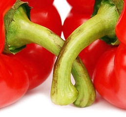 Image showing Two red pepper