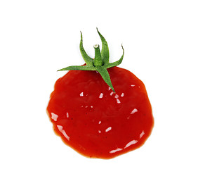 Image showing Ketchup drop concept