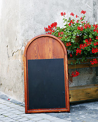 Image showing A blank blackboard 