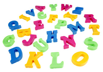 Image showing Colorful alphabet letters 