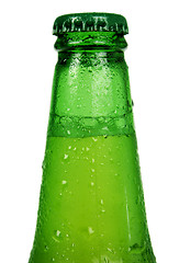 Image showing Green beer bottle 