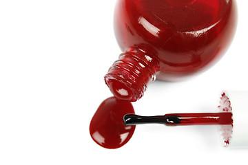 Image showing Red nail polish 