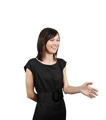 Image showing Businesswoman introducing herself 