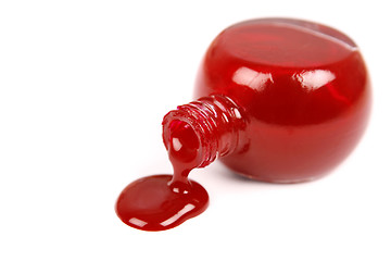 Image showing Red nail polish