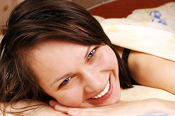 Image showing Woman in bed