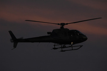 Image showing Nightwork, helicopter in profile