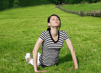 Image showing Young woman outdoor