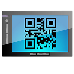 Image showing Tablet with QR code 
