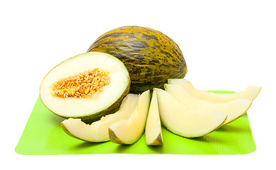 Image showing Green Melon with Slices