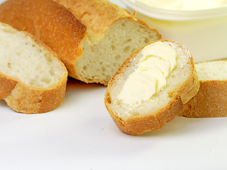 Image showing Bread with margarine